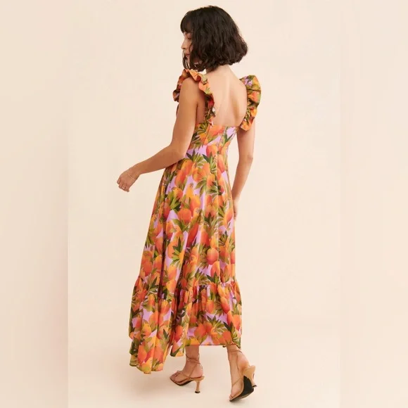 Farm Rio Mango Macaws Maxi Dress
